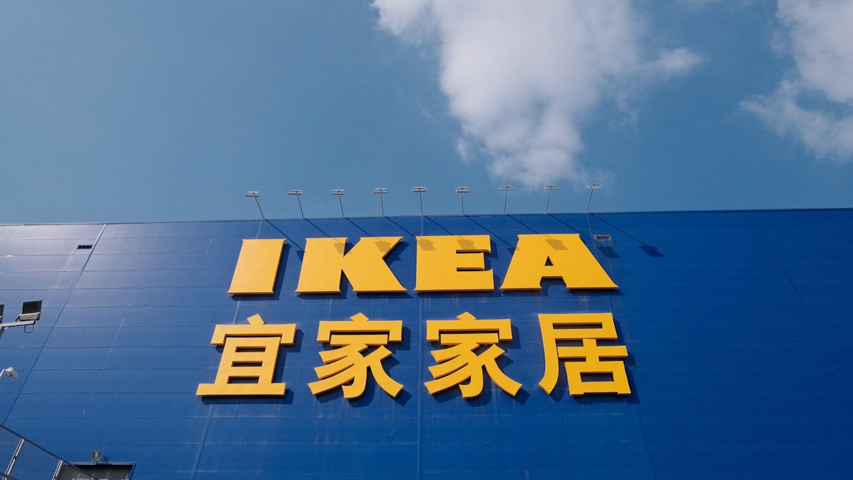 IKEA-butik i Kina med kinesisk skyltning