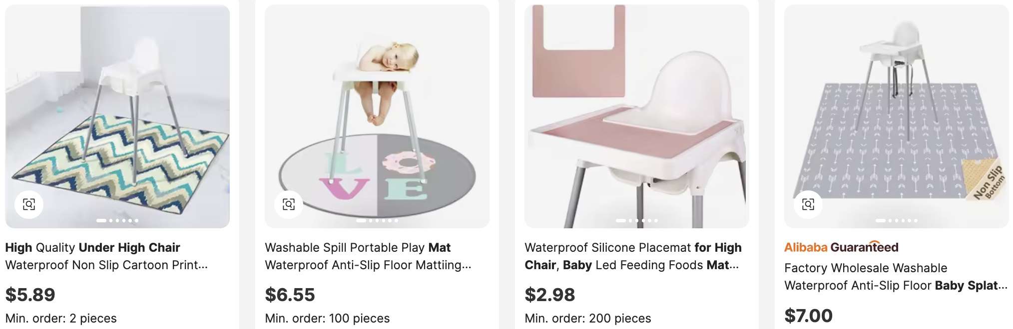 Splash Mat for High Chairs