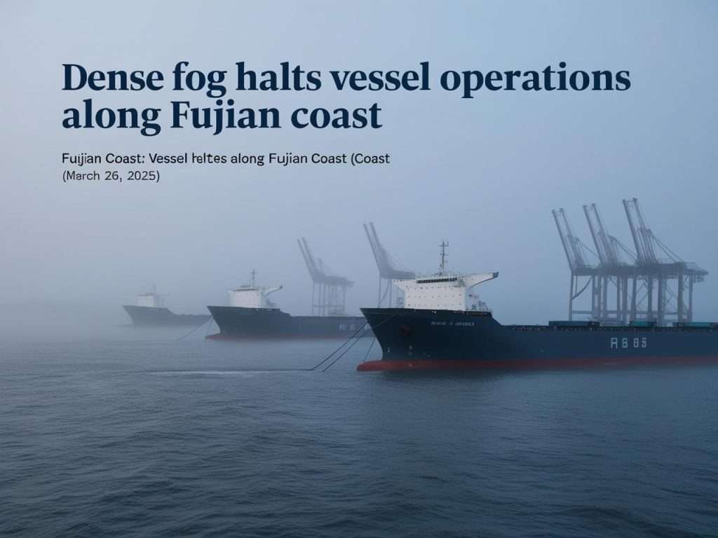 🌫️ Dense Fog Halts Vessel Operations Along Fujian Coast (March 26, 2025) 8 Dense Fog Halts Vessel Operations Along Fujian Coast