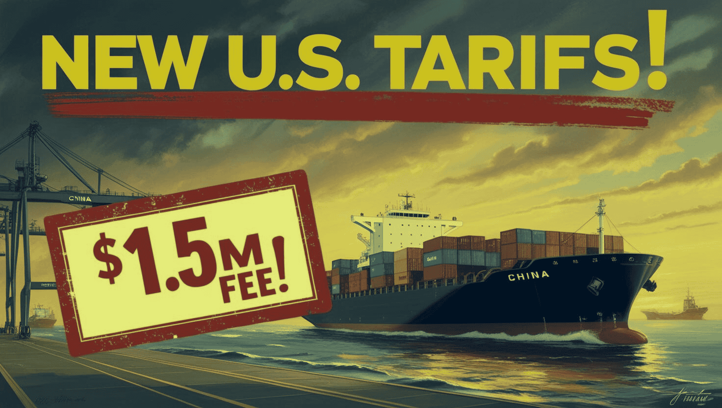NEW U.S. TARIFFS – $1.5M FEE ON CHINA SHIPS!